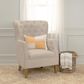 Rizzy Home 14" x 20" Striped Down Filled Lumbar Pillow in Natural and Orange, , large
