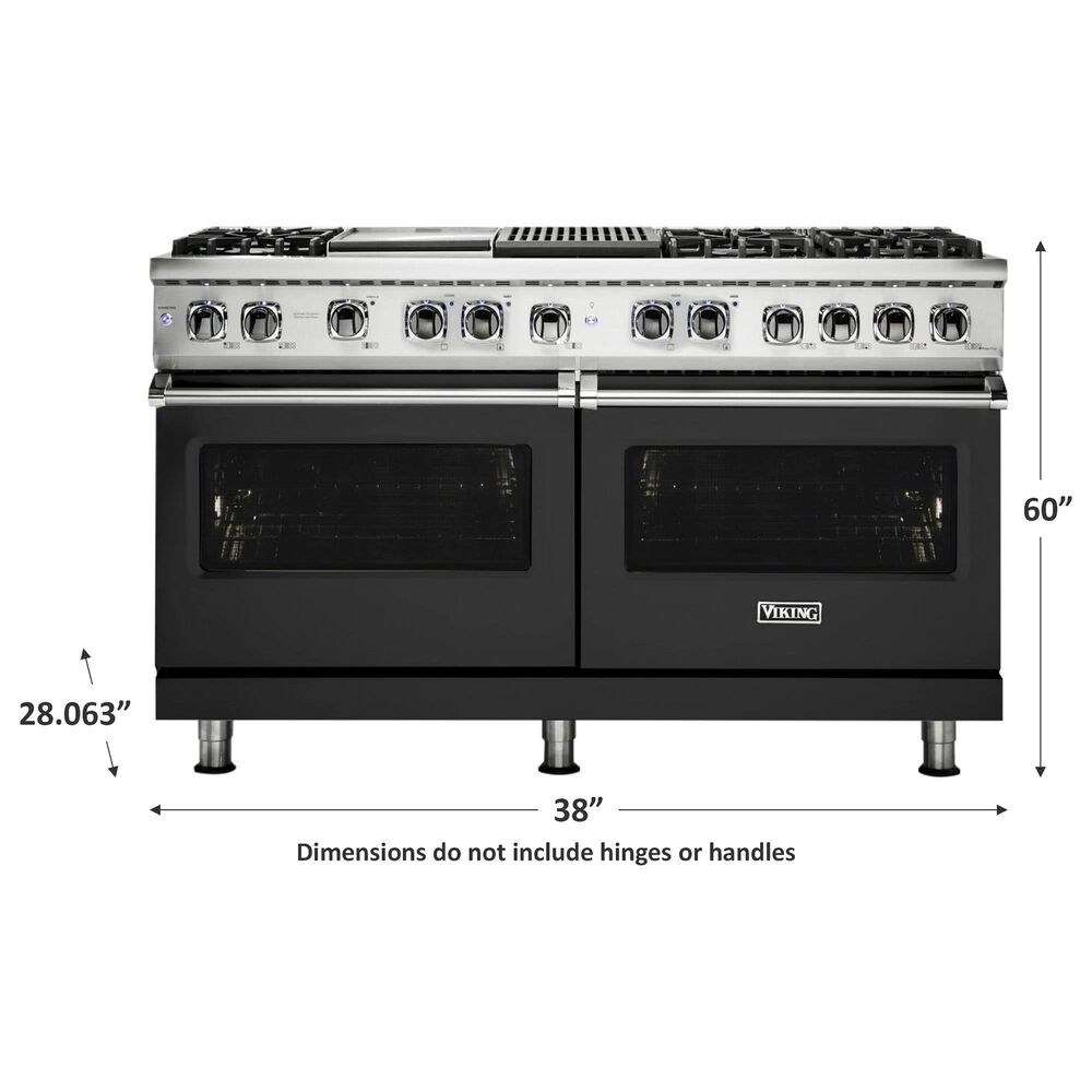 Viking Range 4.7 Cu. Ft. Freestanding Dual Fuel Range with Convection in Black and Stainless, , large