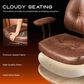 HOMLUX Executive Office Chair with Suede Fabric Cushion in Dark Brown, , large