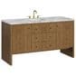 James Martin Hudson 60" Single Bathroom Vanity in Honey Oak with 3 cm Carrara Marble Top and Rectangular Sink, , large