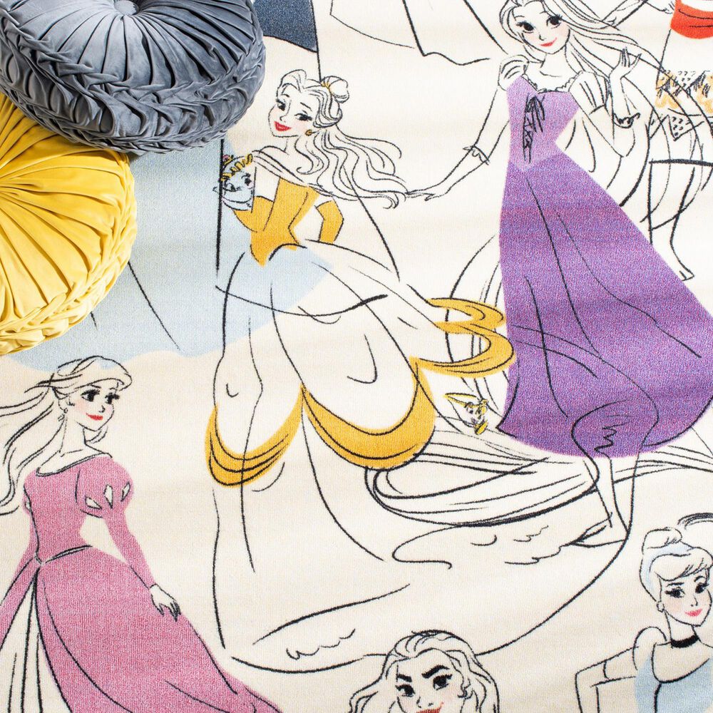 Safavieh Disney Princess Inspire 3&#39;3&quot; x 5&#39;3&quot; Ivory and Pink Kids Rug, , large