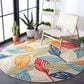 Safavieh Cabana 6"7" Round Ivory and Green Area Performance Rug, , large