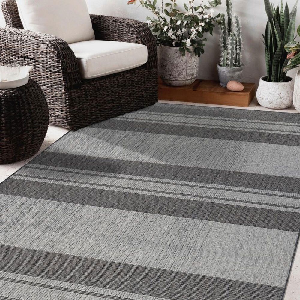 Amer Rugs Maryland 8&#39; x 10&#39; Silver and Taupe Area Rug, , large