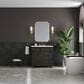 James Martin Vanities Brookfield 36" Single Bathroom Vanity in Black Onyx with 3 cm Arctic Fall Solid Surface Top and Rectangular Sink, , large