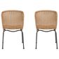 Hearth and Haven Boho Outdoor Chair in Light Brown (Set of 2), , large