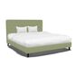 Jonathan Louis Design Lab Queen Platform Bed with Amici Fern Upholstered in Carbon, , large