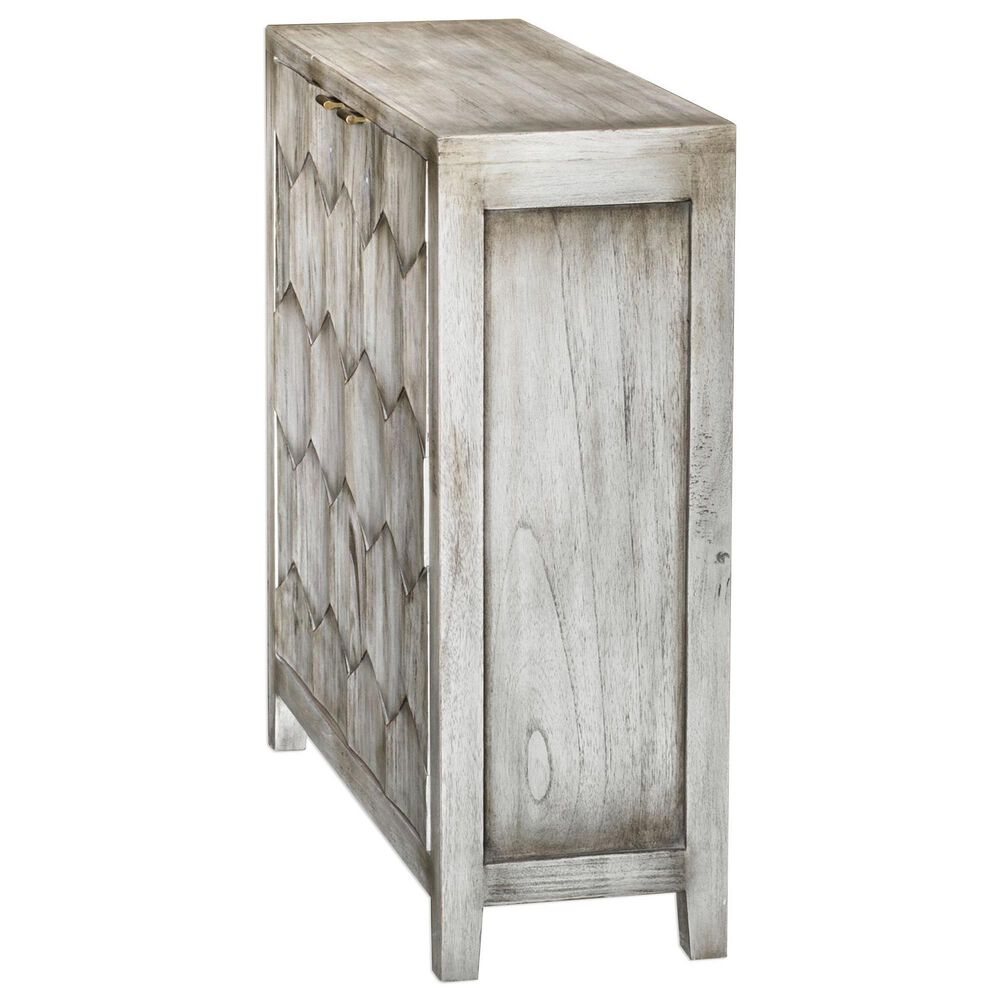 Uttermost Catori Console Cabinet In Distressed Light Grey, , large