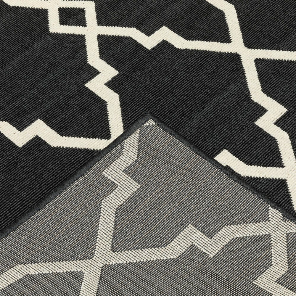 Oriental Weavers Marina 7763K 2&#39;3&quot; x 7&#39;6&quot; Black and Ivory Runner, , large