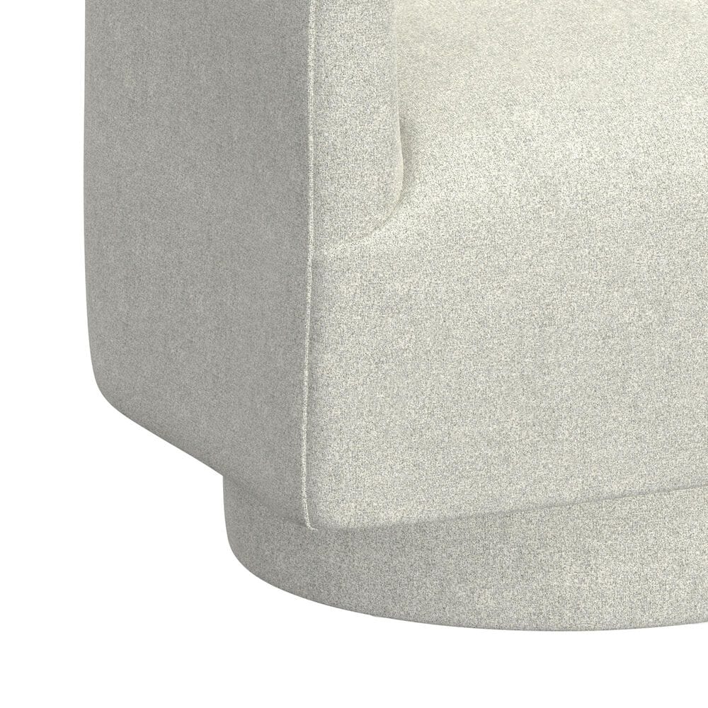 Emerald Home Furnishings Brylee Swivel Accent Chair in White, , large
