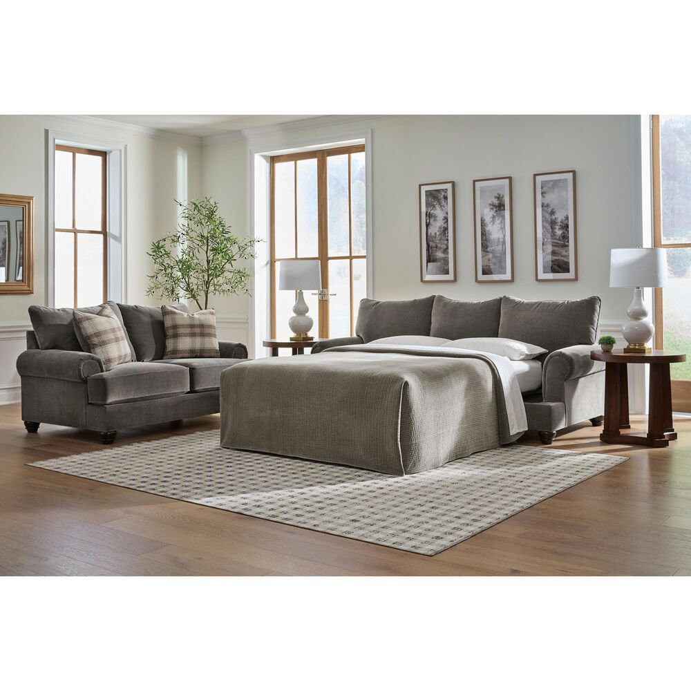 Ashley Tallow Creek Stationary Queen Sleeper Sofa in Shadow Velvet, , large
