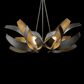 Hand Crafted Iron Lamps Corona 6-Light Pendant in Dark Smoke, , large