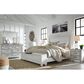 Ashley Kanwyn 4 Piece King Bedroom Set in Distressed Whitewash, , large