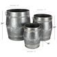 Maple and Jade 24" Metal Planter in Gray (Set of 3), , large