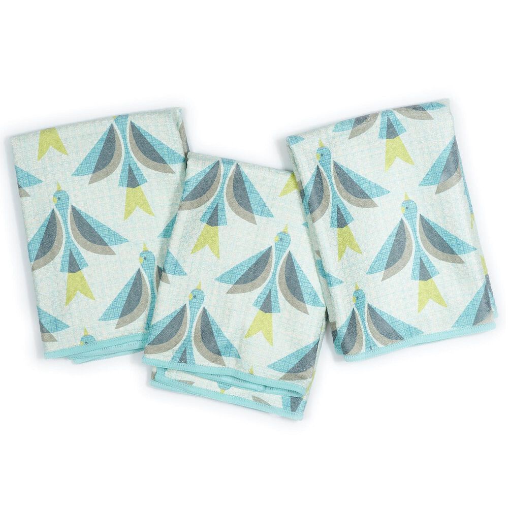 Once Again Home Sparrow Reversible Mighty Mini Towel in Sparrow Blue (Set of 3), , large