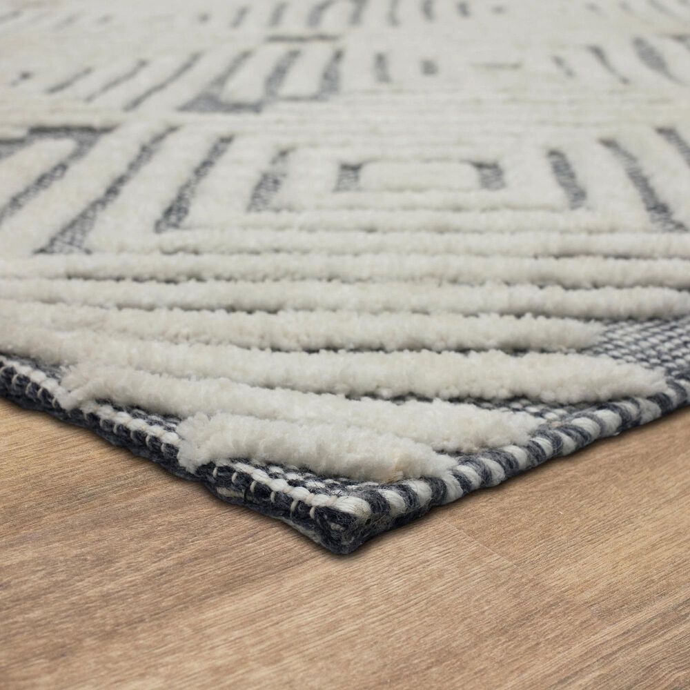 Drew and Jonathan Home Sirocco Tipaza 6&#39; x 9&#39; Black and White Area Rug, , large