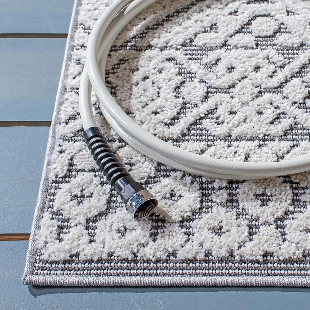 Safavieh Cabana CBN654A 2&#39;2&quot; x 7&#39; Ivory and Grey Area Performance Rug, , large