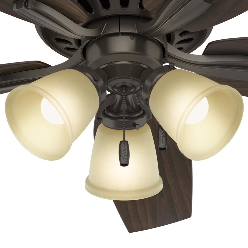Hunter Newsome 52&quot; Ceiling Fan with 3 Lights in Premier Bronze, , large