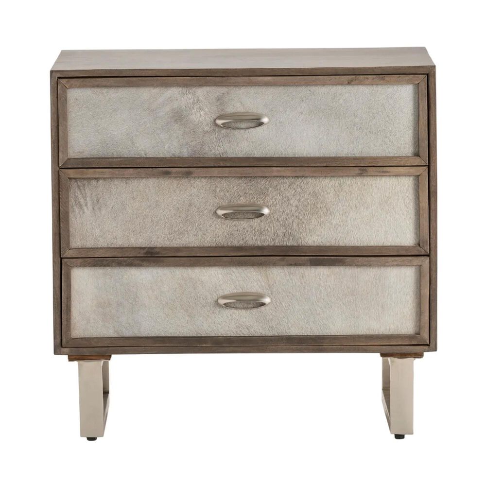 Crestview Collection Theodore 3-Drawer Chest in Grey, , large