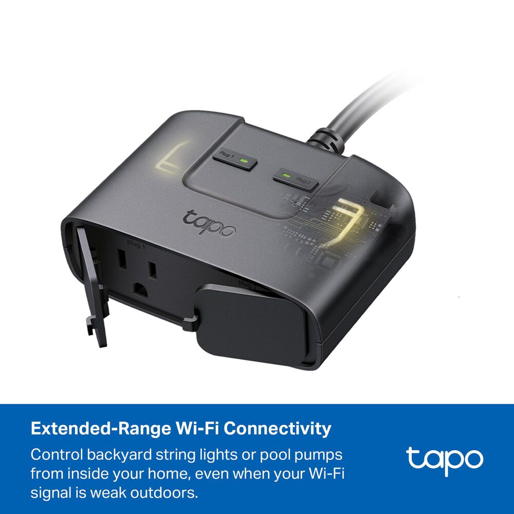 TP-Link TP25 Smart Wi-Fi Outdoor Plug in Black, , large
