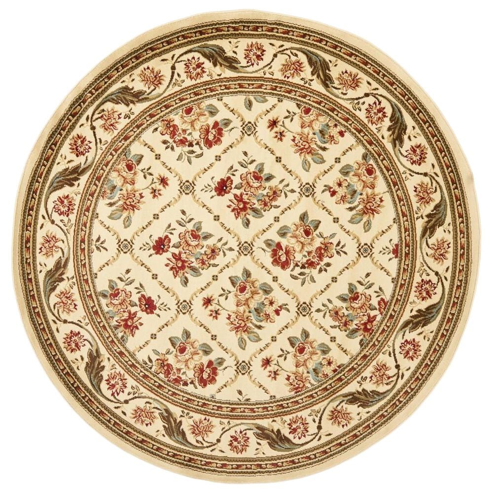 Safavieh Lyndhurst 5"3" Round Ivory Area Rug, , large