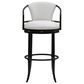 Armen Living Otis Bar Height Stool with Ivory Upholstery in Dark Brown, , large