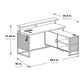 OSP Home Ace 60" L-Shaped Desk with Hutch in River Oak, , large