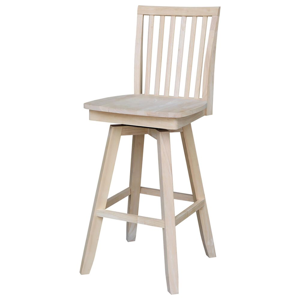 International Concepts Mission 30" Swivel Barstool in Unfinished, , large