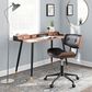 Lumisource Lombardi Desk Chair with Black Cushion in Walnut and Black, , large