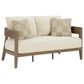 Ashley Serene Bay Patio Loveseat in White, , large