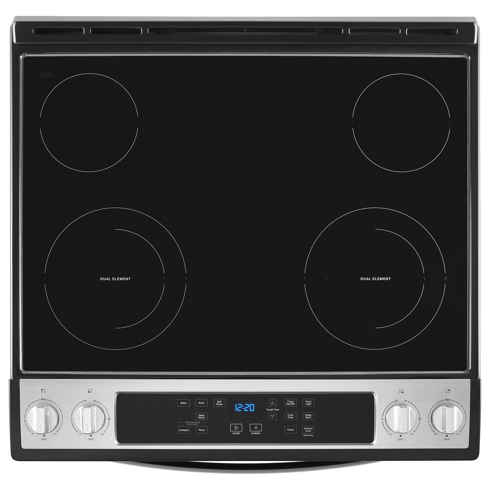 Whirlpool 4.8 Cu. Ft. Electric Range with Frozen Bake in Stainless Steel, , large