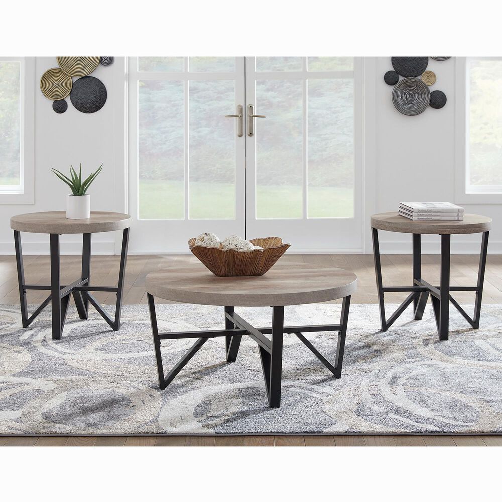 Ashley Deanlee 3-Piece Table Set in Grayish Brown and Black, , large