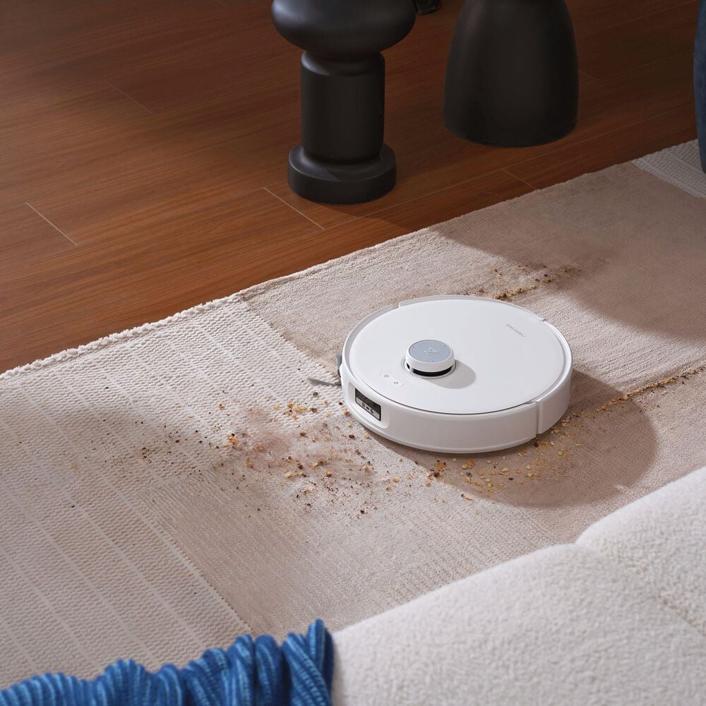 Roborock Qrevo Curv Robot Vacuum and Mop with Multifunctional Dock, 18,500Pa Suction, and Zero-Tangling Main Brush in White, , large