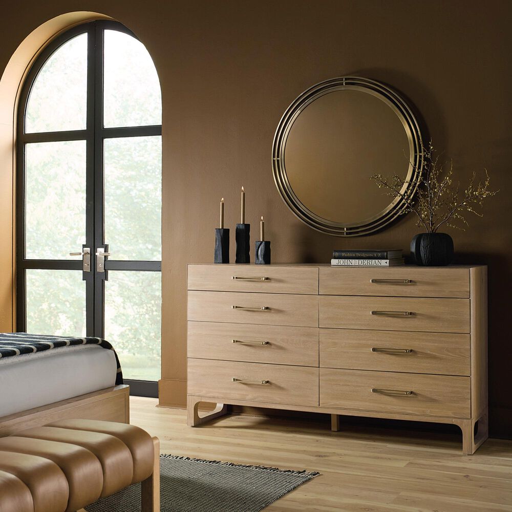 Hooker Furniture Banyon Bay Round Mirror in Brushed Brass, , large