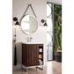 James Martin Vanities Alicante 24" Single Bathroom Vanity in Mid Century Acacia and Brushed Nickel with 5 cm White Glossy Resin Top and Rectangular Sink, , large
