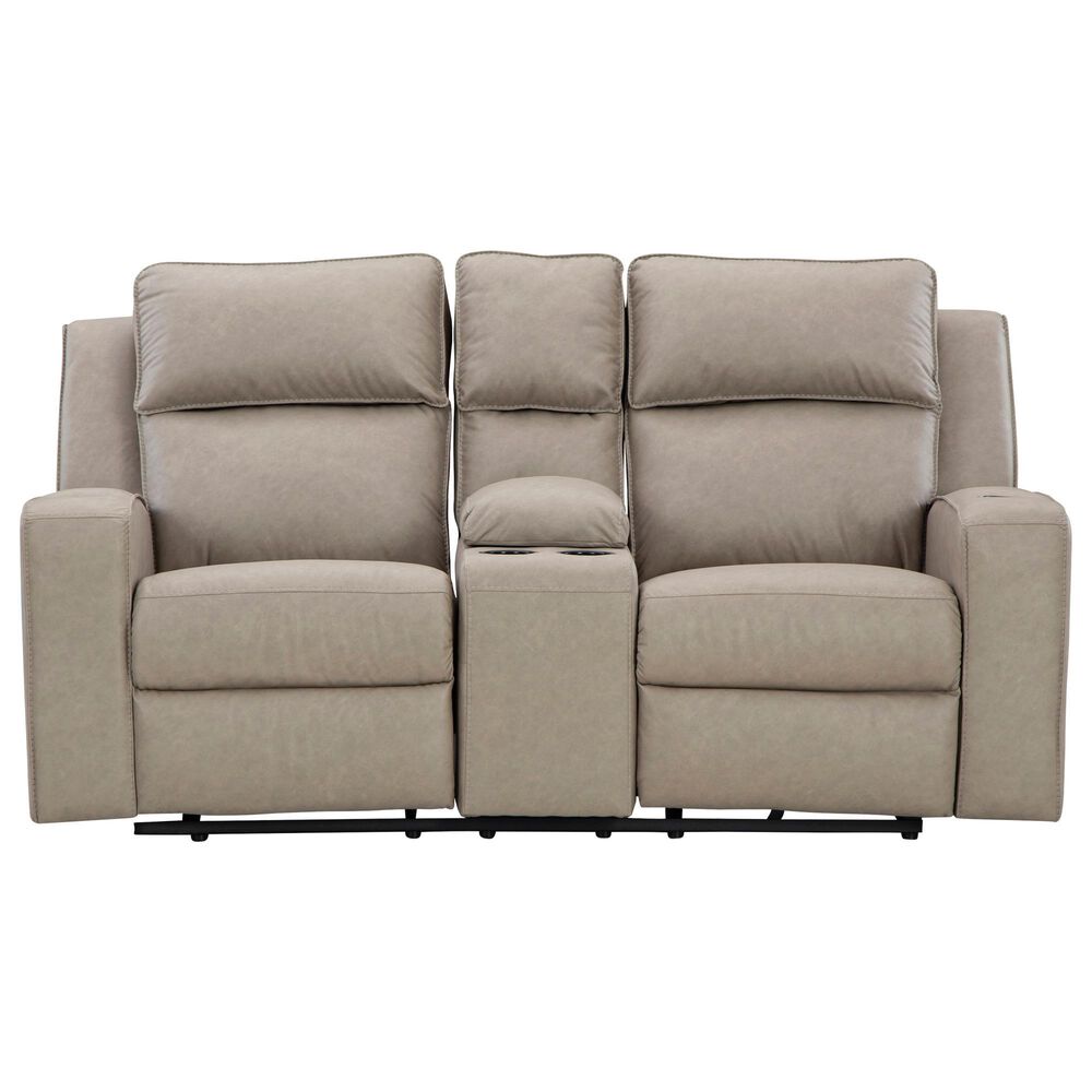Ashley Lavenhorne Manual Reclining Sofa and Loveseat Set in Pebble, , large