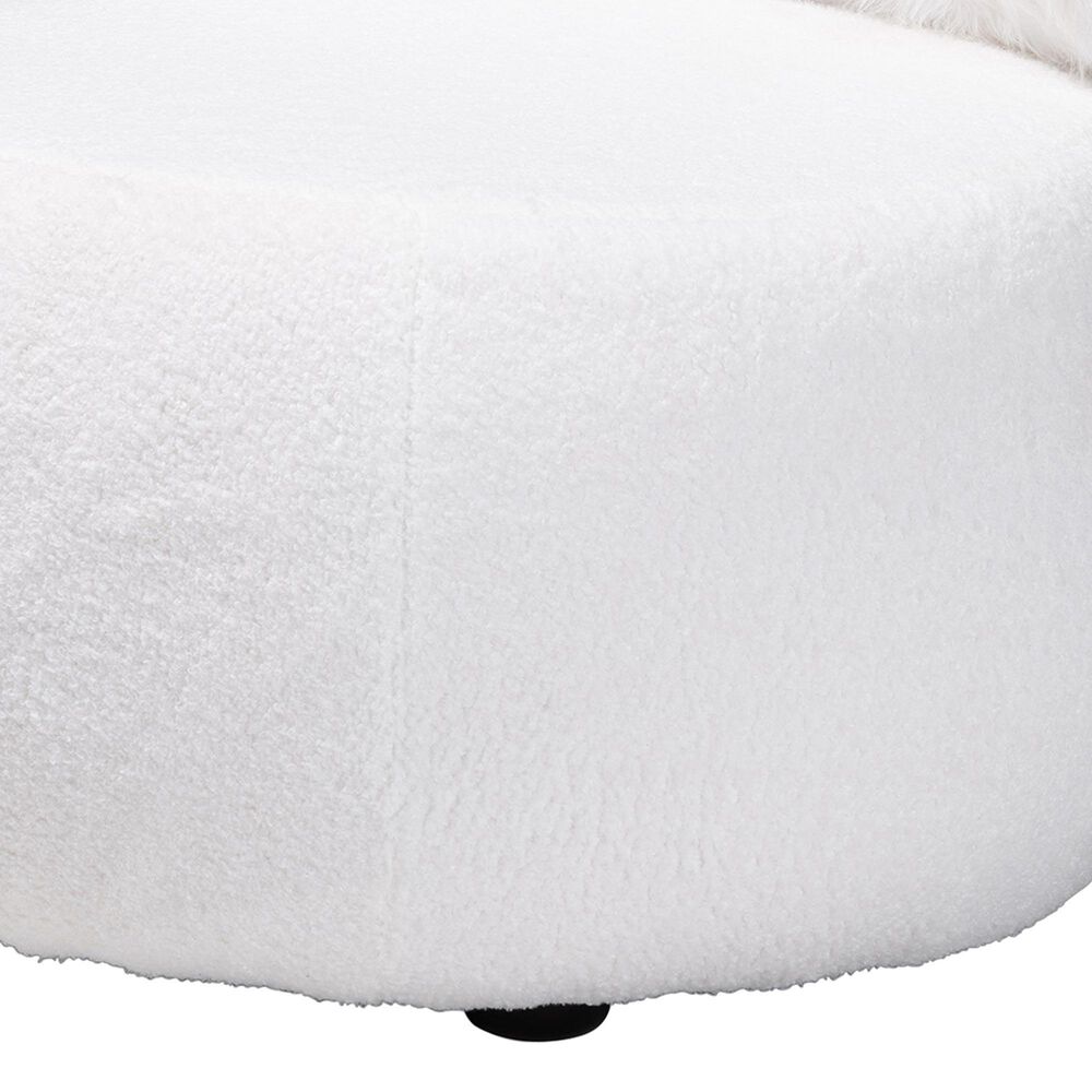 Baxton Studio Tayla Accent Chair in White, , large