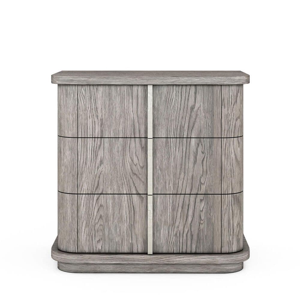 Vantage Vault 3 Drawer Bedside Chest in Mink Gray, , large