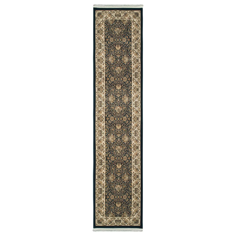 Oriental Weavers Masterpiece 1331B 2&#39;3&quot; x 10&#39; Navy Runner, , large