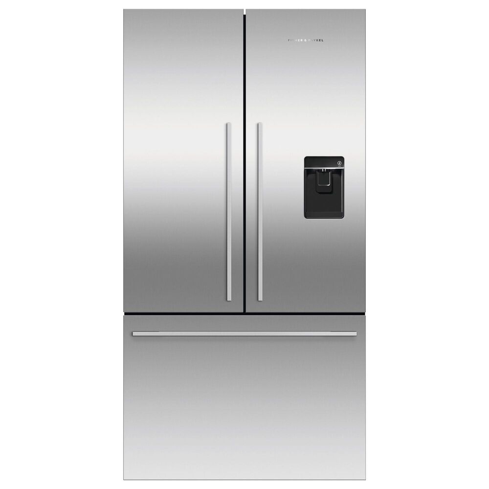 Fisher &amp; Paykel 4 Piece Stainless Steel Kitchen Set with 20.1 Cu. Ft. 3-Door French Door Refrigerator with Ice and Water, 30&quot; Freestanding Gas Range, Built-In 24 Inch Full Console Double DishDrawer with Full Flex Racking, and 30&quot; Over the Range Microwave Oven, , large