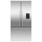 Fisher & Paykel 4 Piece Stainless Steel Kitchen Set with 20.1 Cu. Ft. 3-Door French Door Refrigerator with Ice and Water, 30" Freestanding Gas Range, Built-In 24 Inch Full Console Double DishDrawer with Full Flex Racking, and 30" Over the Range Microwave Oven, , large