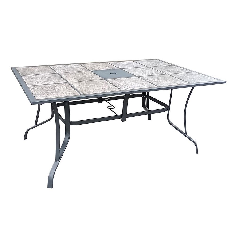 Global Note Collections Balfour Rectangle Dining Table in Black, , large