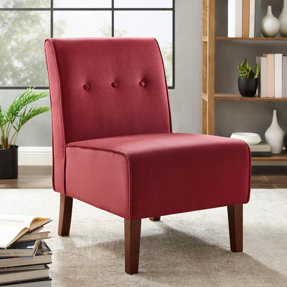Linon Home Decor Coco Accent Chair in Red, , large
