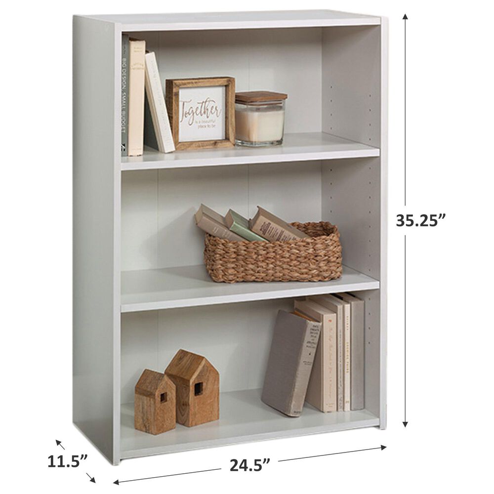 Sauder Beginnings 3-Shelf Bookcase in Soft White, , large