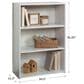 Sauder Beginnings 3-Shelf Bookcase in Soft White, , large
