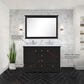 Lexora Home Dukes 48" Double Bathroom Vanity in Espresso with 2 cm White Quartz Top and Rectangular Sinks, , large