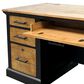 Wycliff Bay Toulouse Double Pedestal Desk in Aged Ebony and Honey, , large