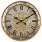 Yosemite Home Decor Gilded Round Gear Wall Clock in Gold, Cream, Beige and Black, , large