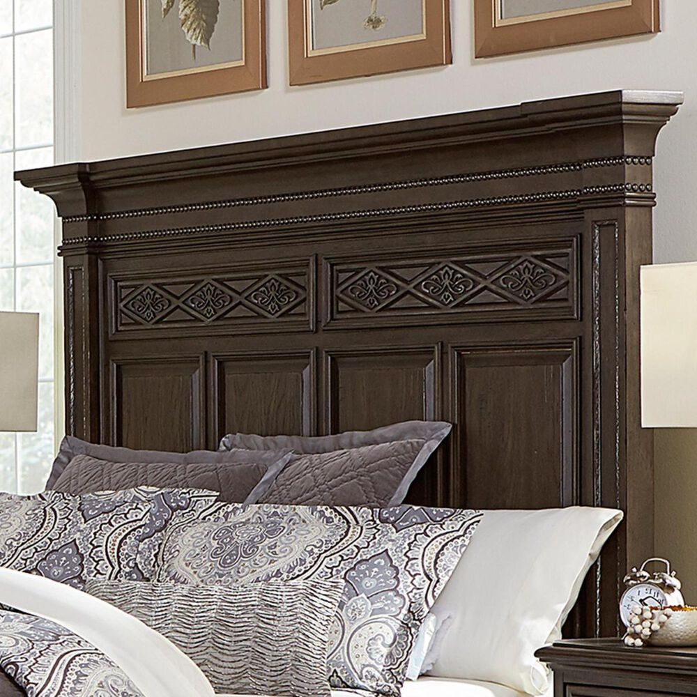 Riva Ridge Foxhill King Estate Panel Headboard in Truffle, , large