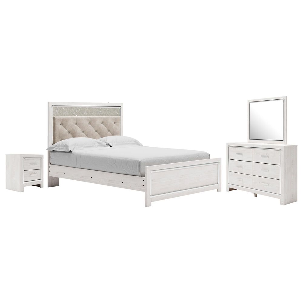 Ashley Altyra 4-Piece Queen Upholstered Bed Set in White, , large