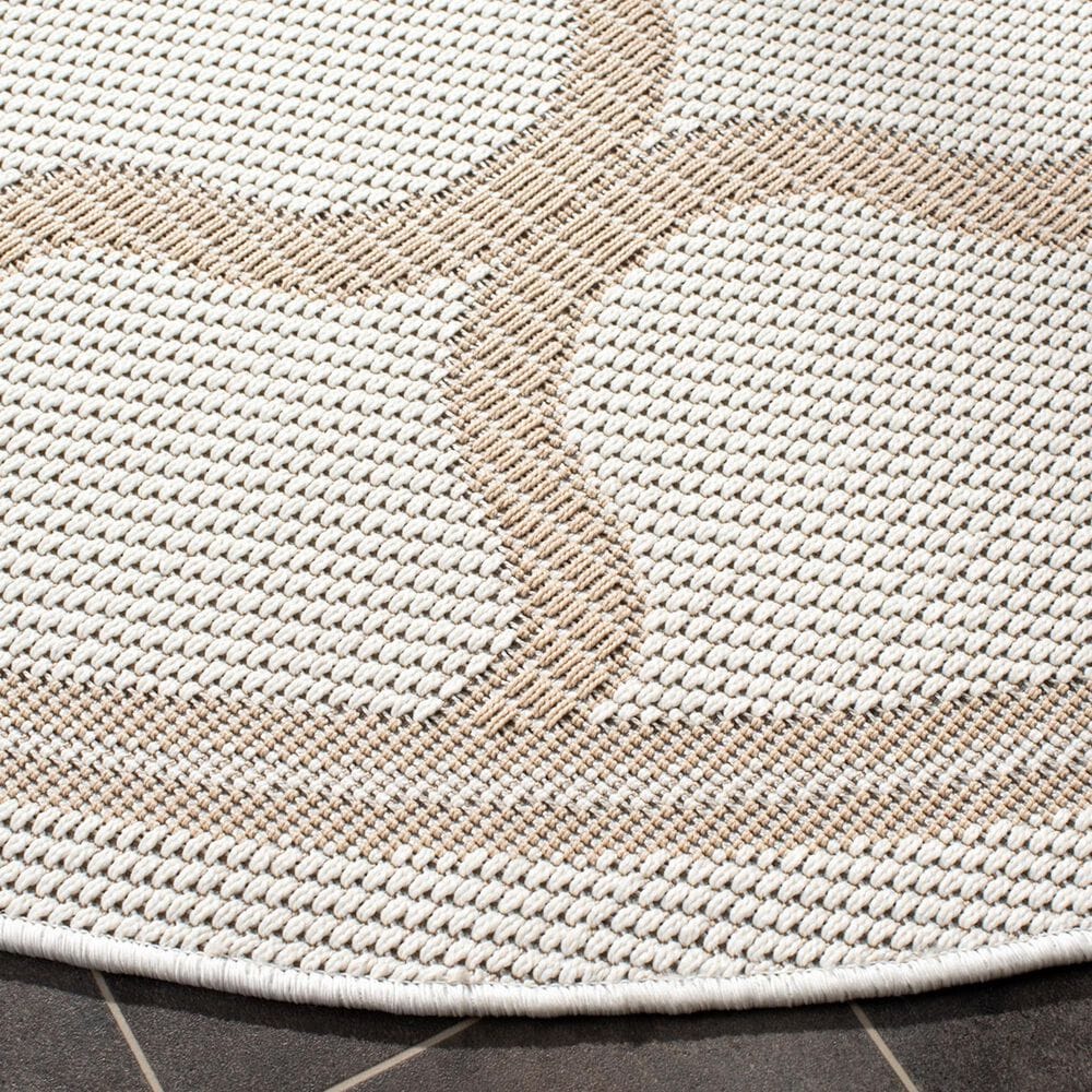 Safavieh Bermuda 8&#39; Round Ivory and Beige Indoor/Outdoor Area Performance Rug, , large